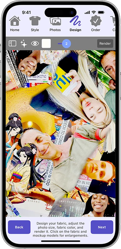 Example magic fabric on an iPhone